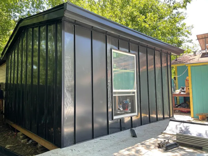 Black standing seam metal wall panels for Metal Roof Installation in Swissvale